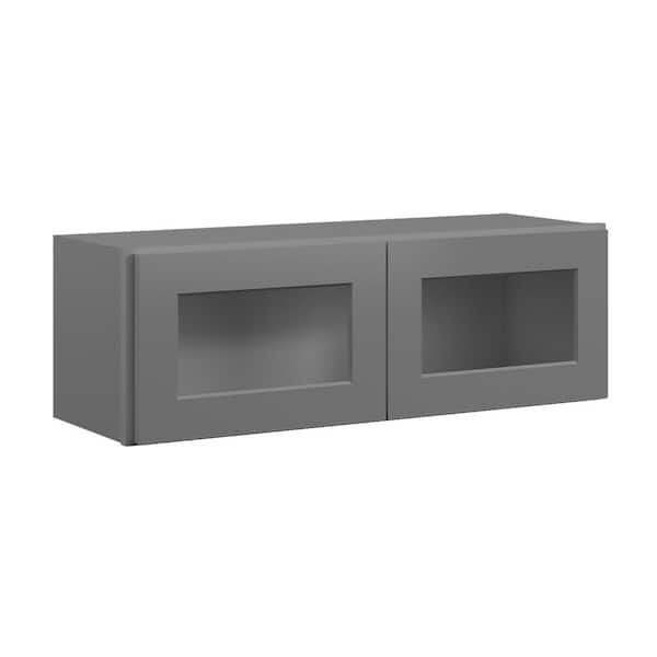 36 in. W x 12 in. D x 12 in. H in Shaker Dove Plywood Ready to Assemble Wall Cabinets without Glass