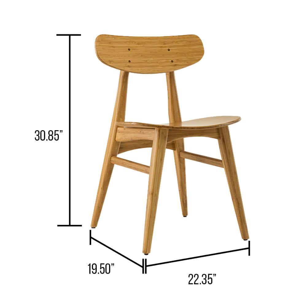 Low Brown Leather Upholstered Wood Side Chair