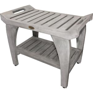 CoastalVogue Tranquility 24in Wide ShowerBench GR156 in a Gray Finish