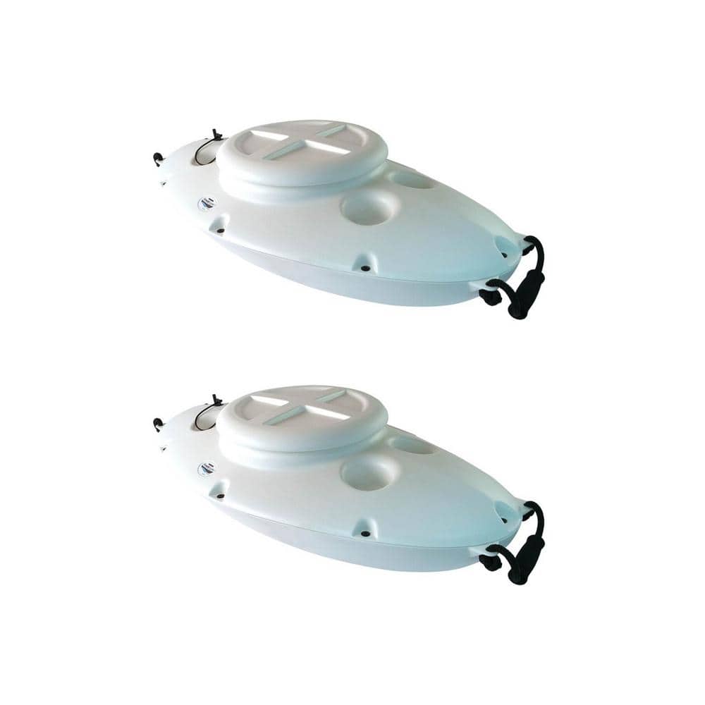 CreekKooler 30 qt. Floating Insulated Beverage Kayak White Cooler with ...