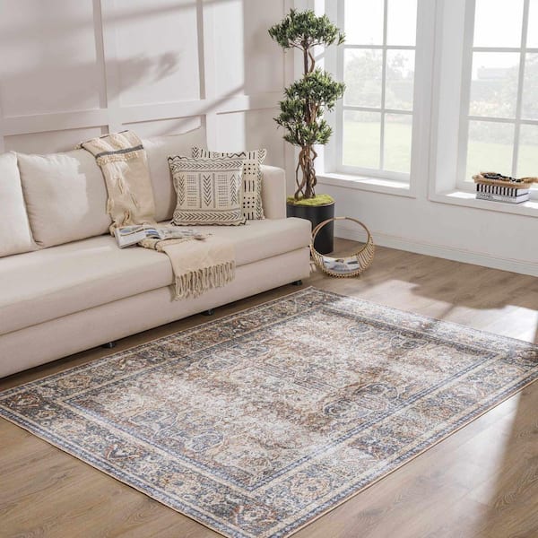 Arias 2 ft. x 3 ft. Beige/Camel/Medium Gray Area Rug