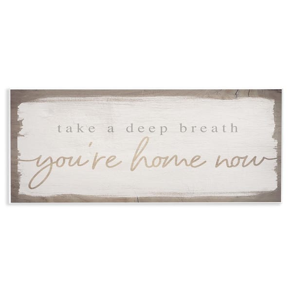 You're Home Now Weathered Chic by Daphne Polselli Unframed Graphic Art Print Typography 7 in. x 17 in.