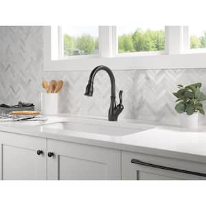 Leland Single-Handle Pull-Down Sprayer Kitchen Faucet in Matte Black