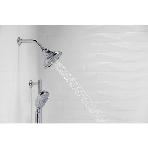 KOHLER Bancroft 3-Spray Patterns with 1.75 GPM 6 in. Showerhead Wall Mount Dual Shower Heads in Oil-Rubbed Bronze