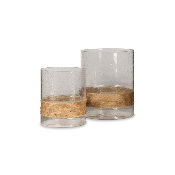 Eudocia Clear/Light Brown Candle Holder (Set of 2)