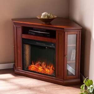 Denton Alexa Enabled 48 in. Electric Smart Fireplace in Brown Mahogany