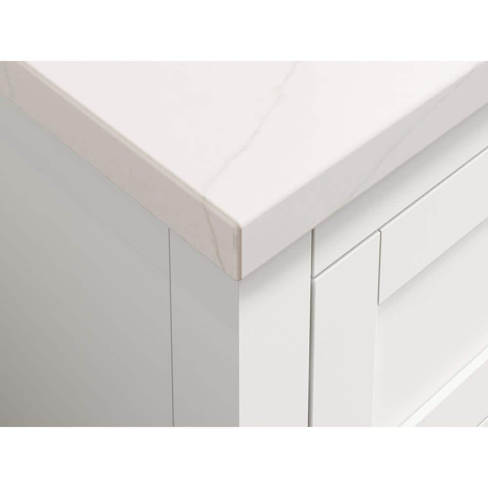 Hadron 60" White Freestanding Double Bathroom Vanity Set