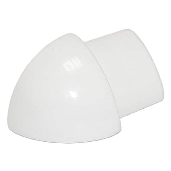 DURAL DURONDELL 0 in. D x  0.49 in. W x 0 in. L Round Edge Ext Crnr Aluminum Pwdr Ctd White Molding and Transition Trim