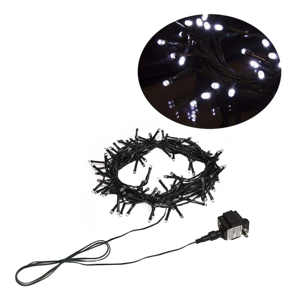 ALEKO 34 ft. 100-Light LED White Electric Powered String Lights ...