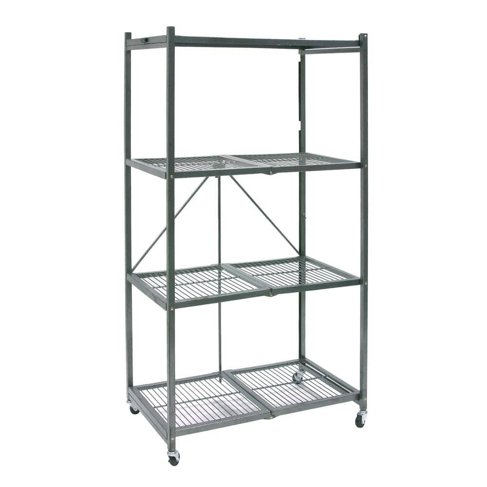 UPC 811589020149 product image for 60 in. H x 20.9 in. W x 35.8 in. D Wheeled 4-Shelf Folding Steel Metal Wire Shel | upcitemdb.com