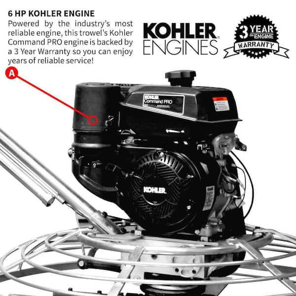Tomahawk Power 36 in. Kohler Concrete Power Trowel Powered by 6 HP