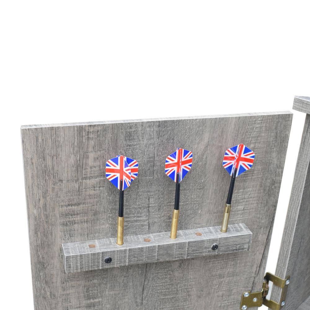 Westwood Driftwood Free-Standing Dartboard Cabinet Set
