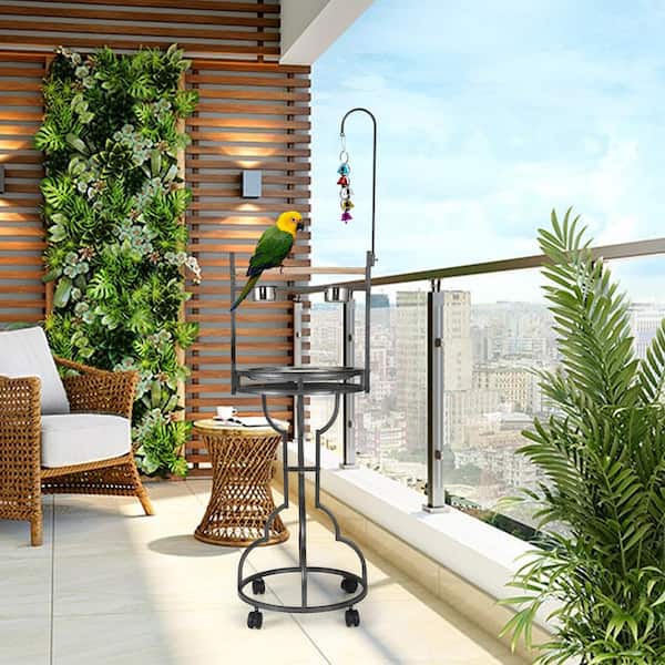 72 in. H Parrot Stand Large Bird Playstand Feeder Perch