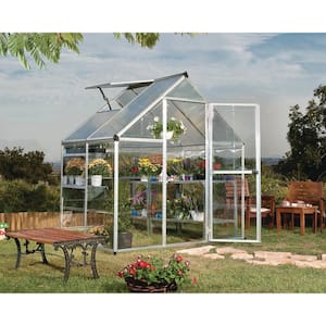 Hybrid 6 ft. x 4 ft. Silver/Clear DIY Greenhouse Kit
