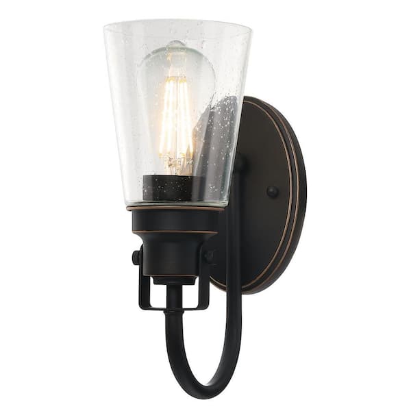 Westinghouse Ashton 1-Light Oil Rubbed Bronze with Highlights Wall Mount Sconce