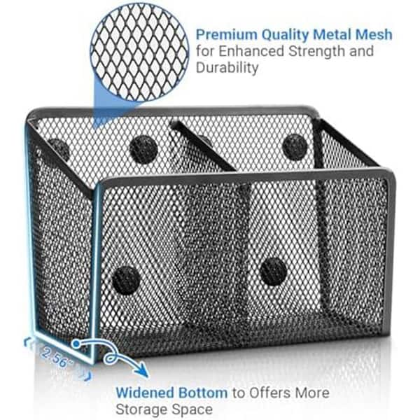 Aoibox Magnetic Pen Holder Set Metal Magnet Marker Storage Basket