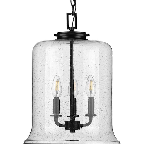 Progress Lighting Winslett 3-Light Black Pendant