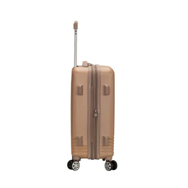 Rockland Star Trail 20 in. Champagne Hardside Spinner Suitcase