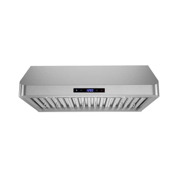 30 in. 406 CFM Gattola Ducted Under Cabinet Range Hood in Stainless Steel, Baffle Filters, Touchpad Control, LED Lights
