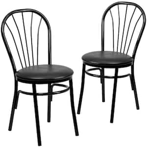 Black Restaurant Chairs (Set of 2)