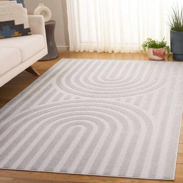 Stella Ivory 9 ft. x 12 ft. High-Low Arches Indoor/Outdoor Area Rug
