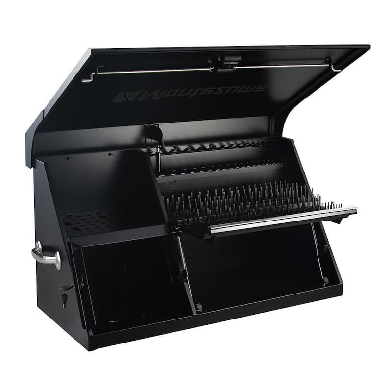 41 in. W x 18 in. D Portable Triangle Top Tool Chest for Sockets, Wrenches and Screwdrivers in Black Powder Coat