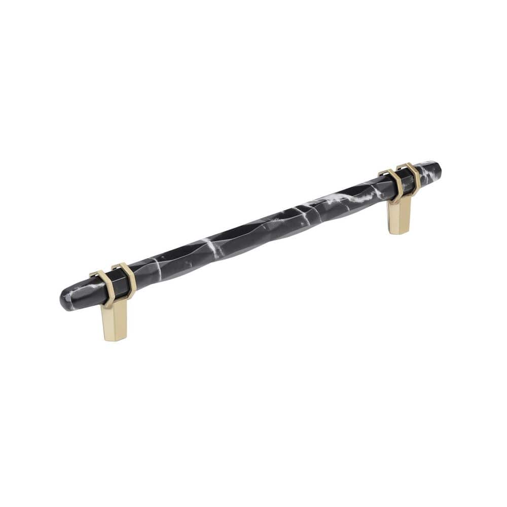 Carrione 8 in. (203mm) Center-to-Center Marble Black/Golden Champagne Bar Cabinet Pull price history on PriceWatchPro