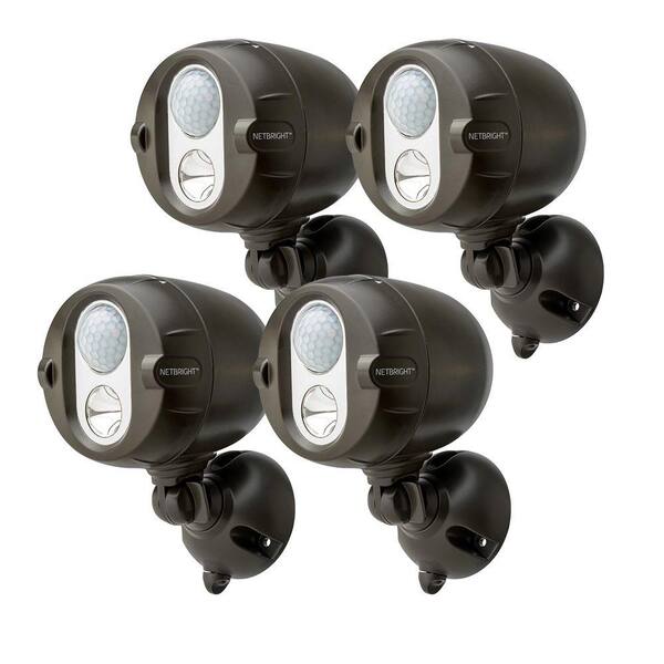 Mr Beams Networked Wireless Motion Sensing LED Outdoor Spot Light System with NetBright Technology, 200-Lumens (4-Pack)
