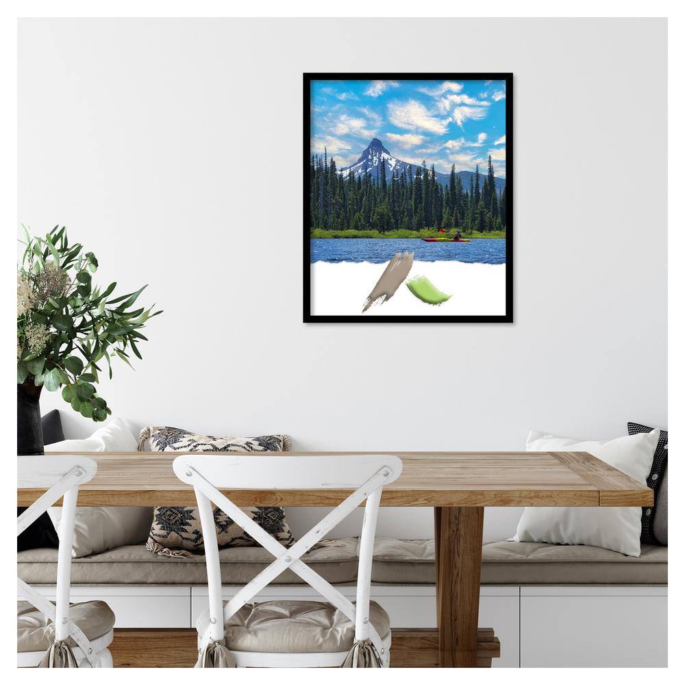 Matte Black Contemporary Wood Wall Picture Frame 20.9" x 24.9"