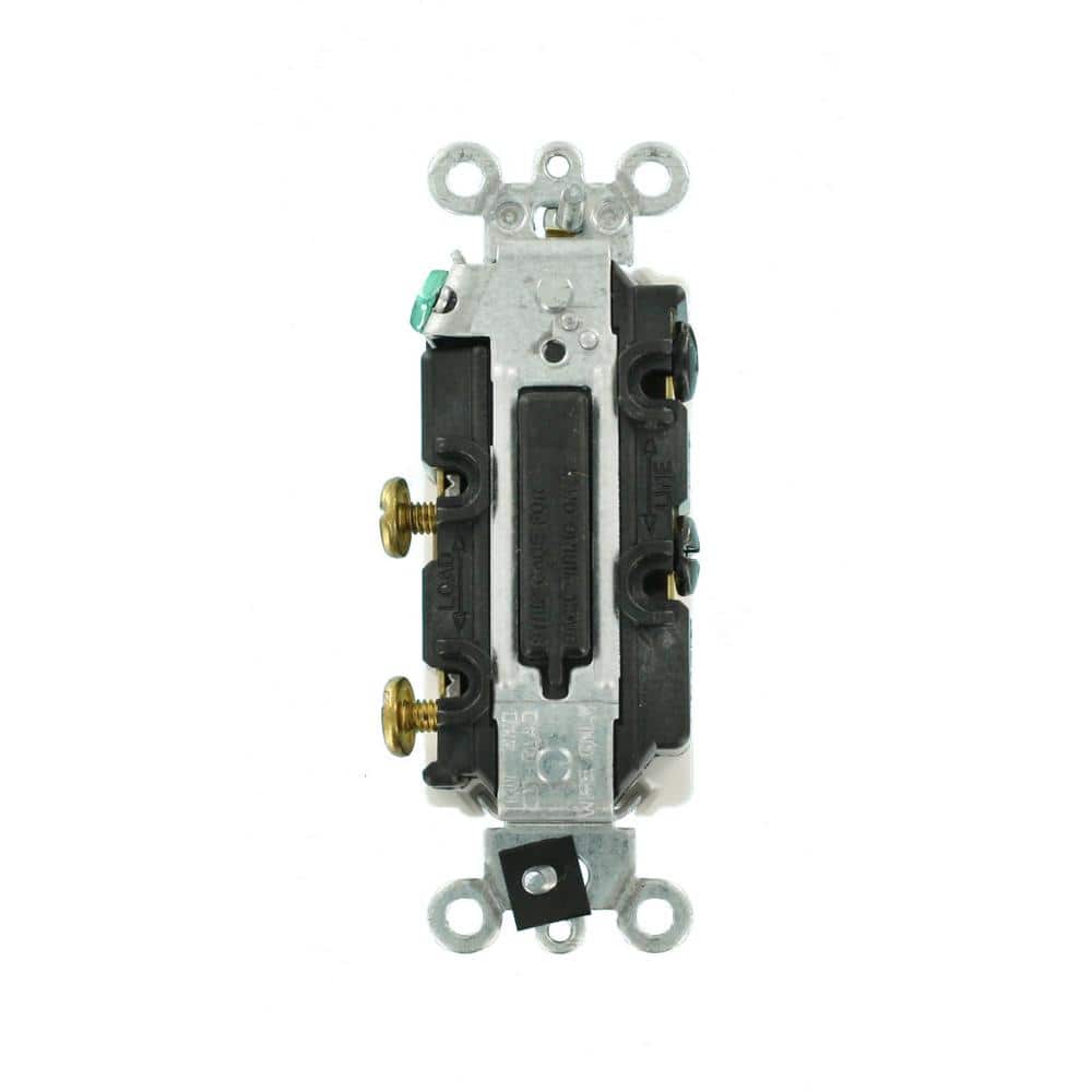 White Commercial Grade Double-Pole Rocker Switch with Timer