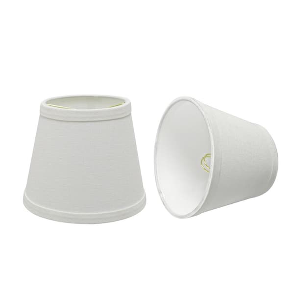 6 in. x 5 in. White Hardback Empire Lamp Shade (2-Pack)