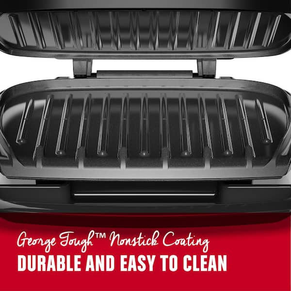 George Foreman 5-Serving Classic Plate Grill - Red