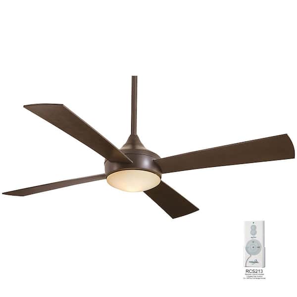 MINKA-AIRE Aluma Wet 52 in. Integrated LED Indoor/Outdoor Oil Rubbed Bronze Ceiling Fan with Remote