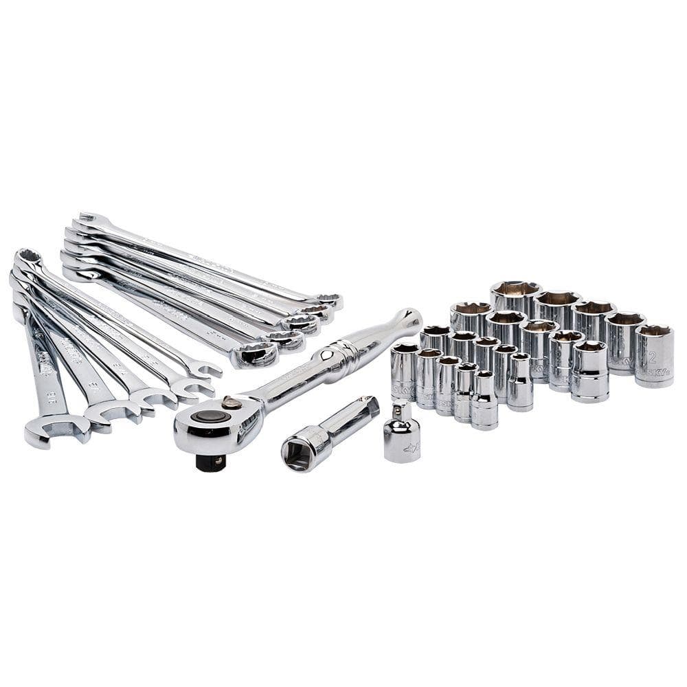 趣味・スポーツ・実用 Popular Mechanics Tools & Techniques Husky Mechanics Tool Set (33-Piece) H33MTS - The Home Depot
