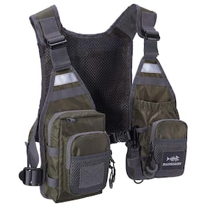 Ultra Lightweight Portable Fly Fishing Vest for Men and Women, Army Green