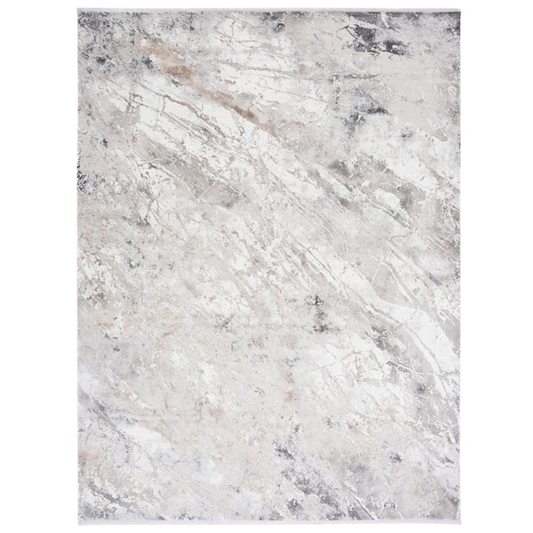 Signature 9 ft. x 12 ft. Gray/Gold Marble Area Rug