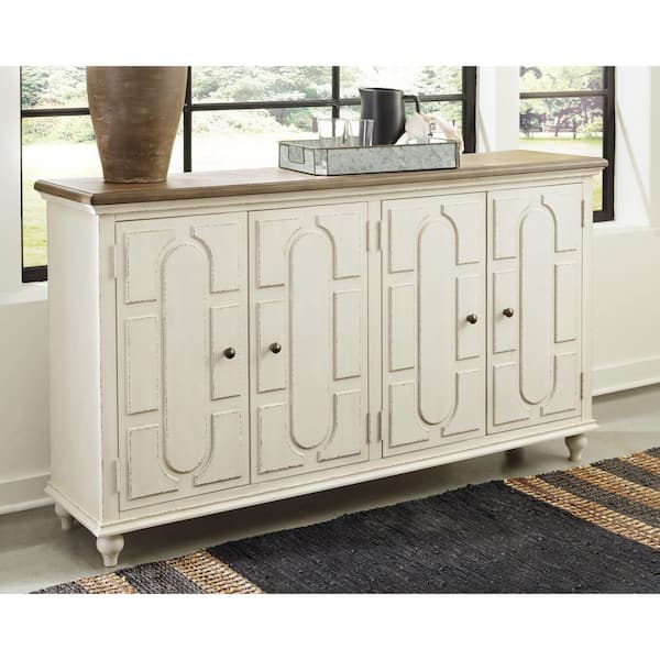 Signature DESIGN BY ASHLEY Roranville Antique White/Brown 38.63 in