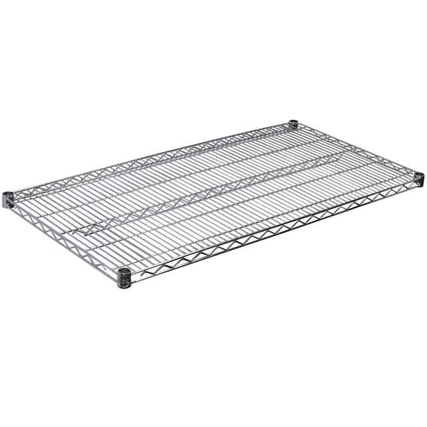W X 36 In D Steel Wire Shelf Chrome, Stainless Steel Wire Shelves Home Depot