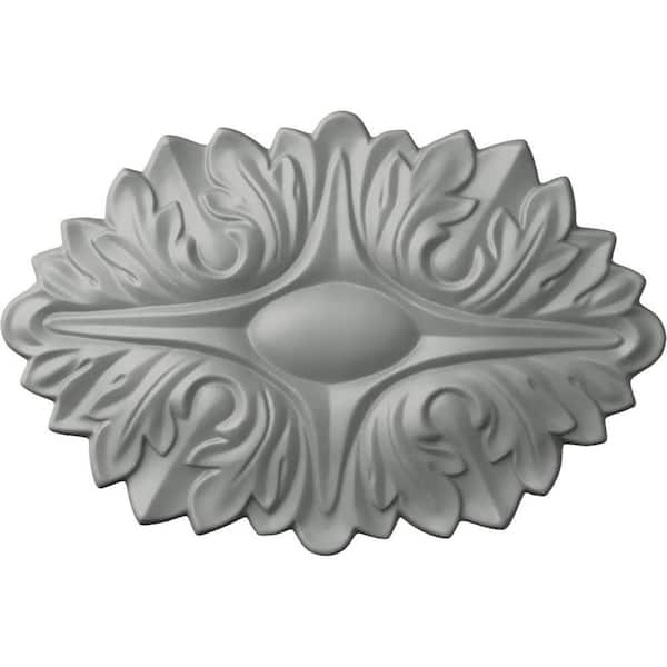 Ekena Millwork 1 in. x 11-3/4 in. x 7-7/8 in. Polyurethane Palmetto Beaded Onlay