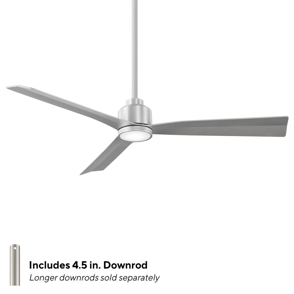 Brushed Aluminum 52'' Smart Ceiling Fan with LED Light