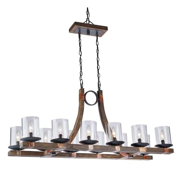 ARTCRAFT Miller 12-Light Copper Island Light