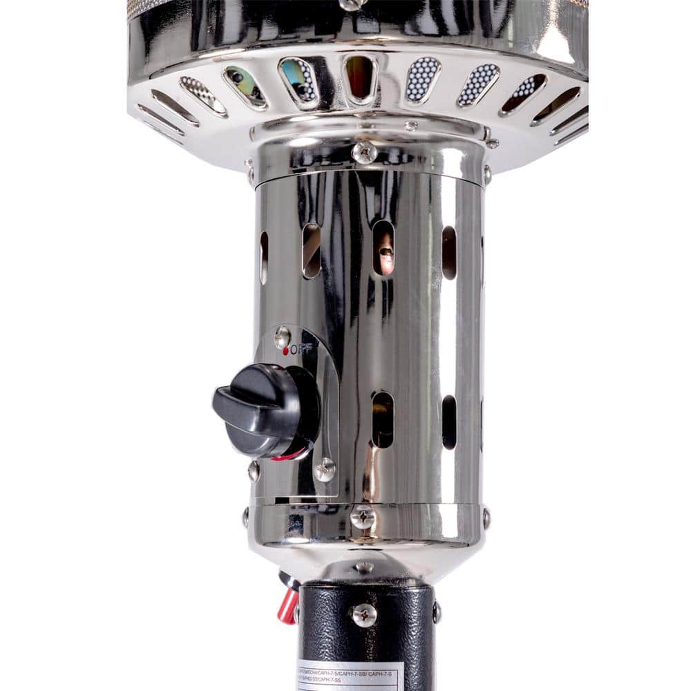 Hammered Black Propane Patio Heater with Emergency Shut Off