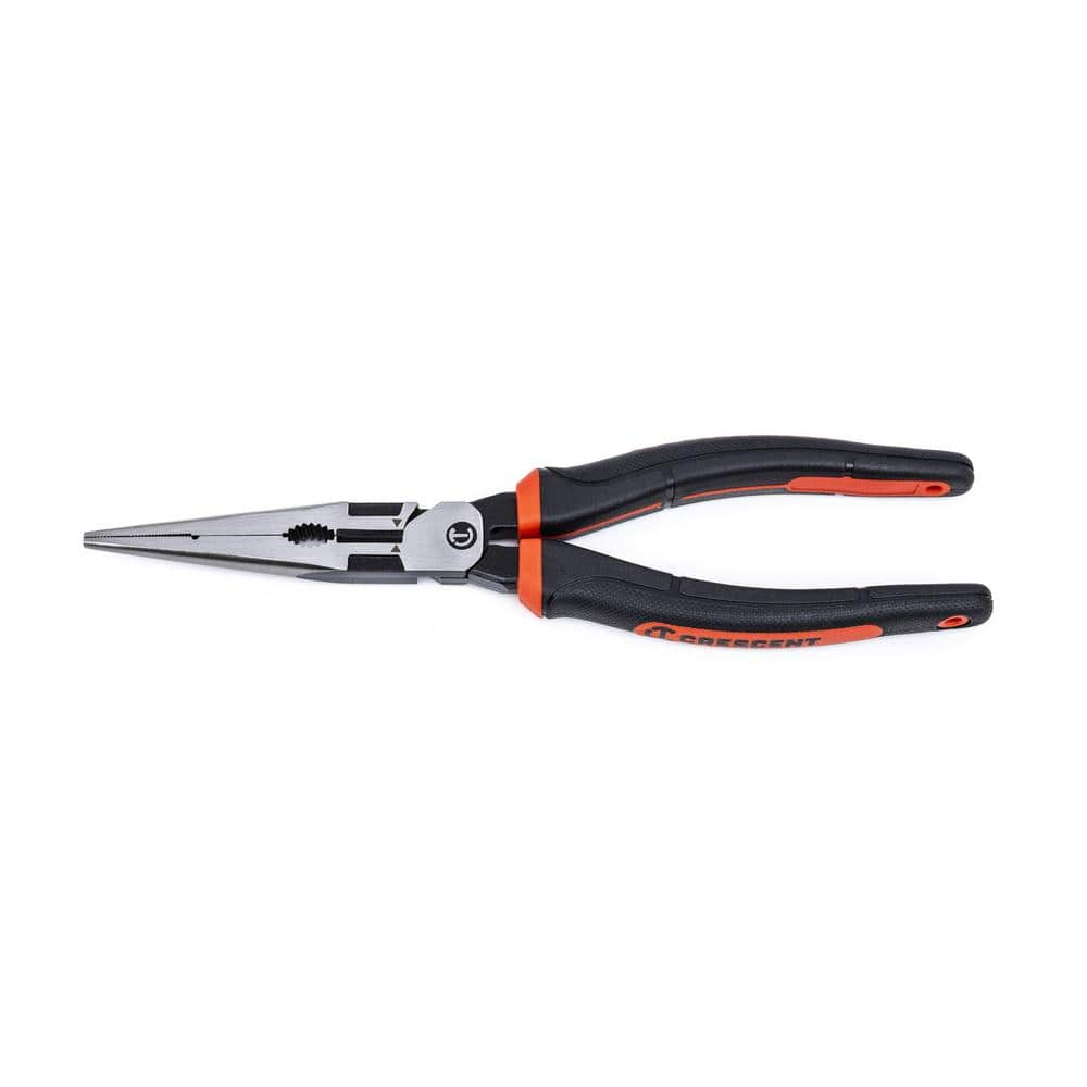 Crescent Z2 8 in. High Leverage Long Nose Pliers with Dual Material Grips  Z6548CG-06 - The Home Depot