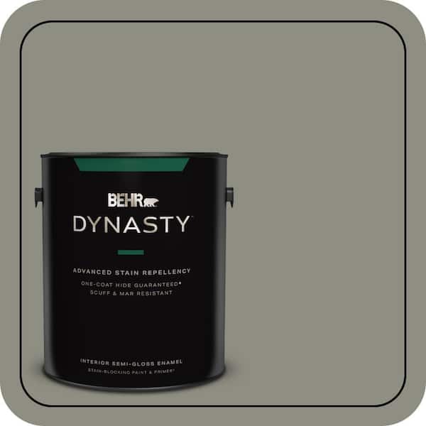 BEHR DYNASTY 1 gal. #N370-5 Incognito One-Coat Hide Semi-Gloss Enamel Interior Stain-Blocking Paint & Primer