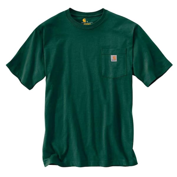 Carhartt Men's Tall XX Large Hunter Green Cotton Short-Sleeve T-Shirt