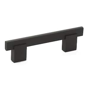 Madison Collection 3-3/4 in. (96 mm) Center-to-Center Matte Black Contemporary Drawer Pull