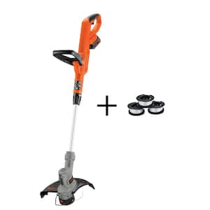 12 in. 20V MAX Lithium-Ion Cordless 2-in-1 String Grass Trimmer/Lawn Edger with Bonus 3-Pack of Spools Included