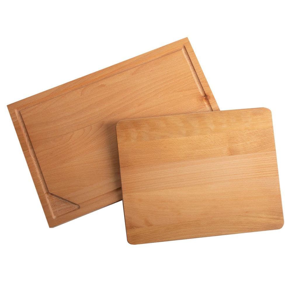 Tatayosi 1-Piece Teak Cutting Board Reversible Chopping Serving