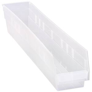 Store-More Shelf 6 in. 10-Qt. Storage Tote in Clear (16-Pack)