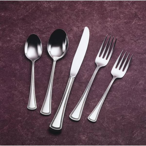 Oneida Foodservice 2544SBLF Needlepoint Bouillon Spoons Set of 36 18/10 Stainless Steel 